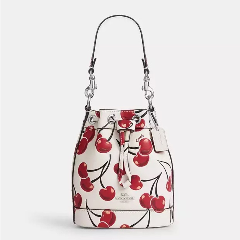 Coach Mini Bucket Bag 🍒 Cherry Print 🍒 BNWT